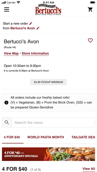 Tangkapan layar Bertucci's