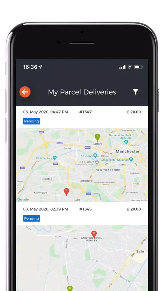 Capturas de pantalla de beru -Send & track parcel live