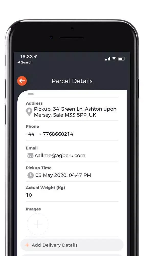 Capturas de pantalla de beru -Send & track parcel live
