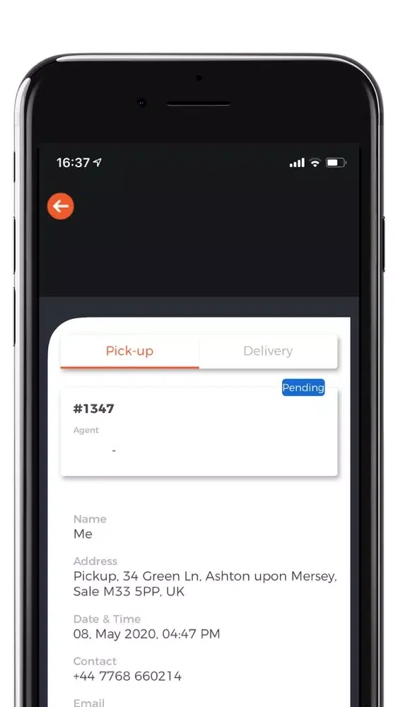 Capturas de pantalla de beru -Send & track parcel live