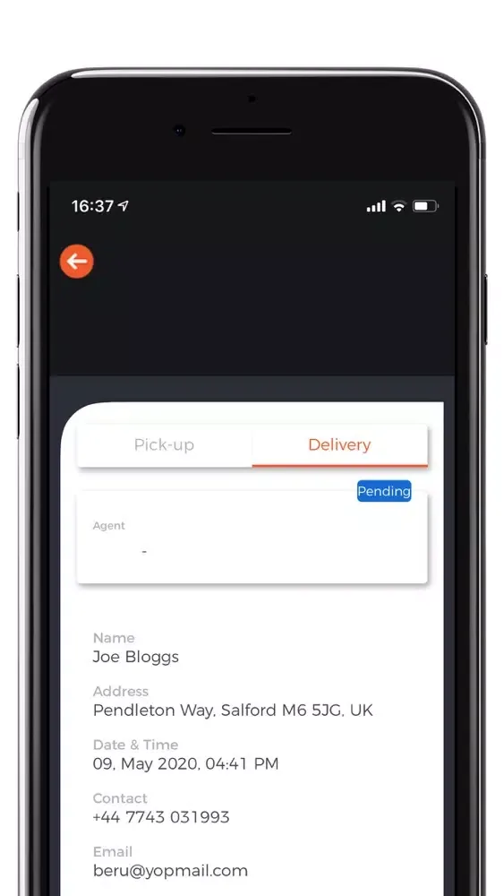 Capturas de pantalla de beru -Send & track parcel live