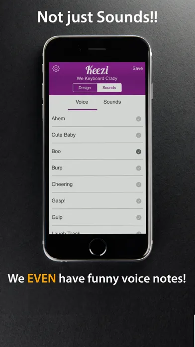 Keezi Keyboards Free - Your Funny Sound Bite.s Keyboard Screenshots