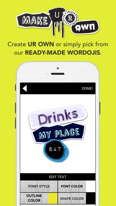 Capturas de tela do Wordoji - Easy Sticker Maker