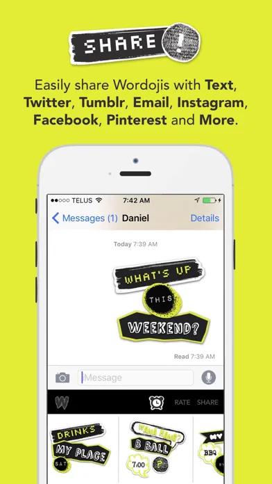 Capturas de tela do Wordoji - Easy Sticker Maker