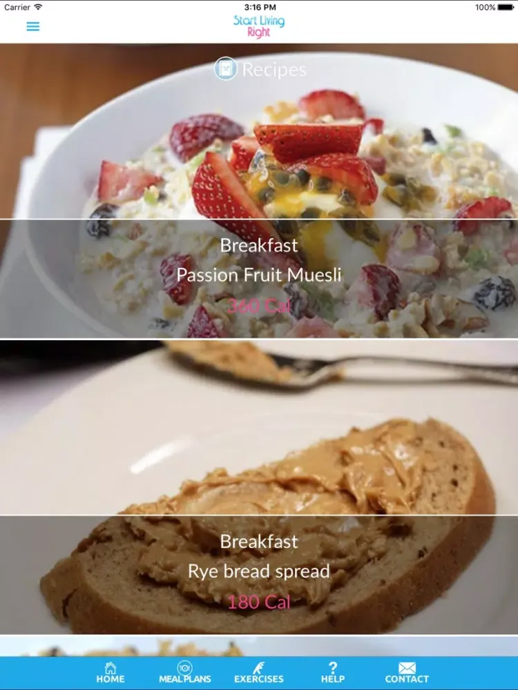 Capturas de tela do Start Living Right iPad 