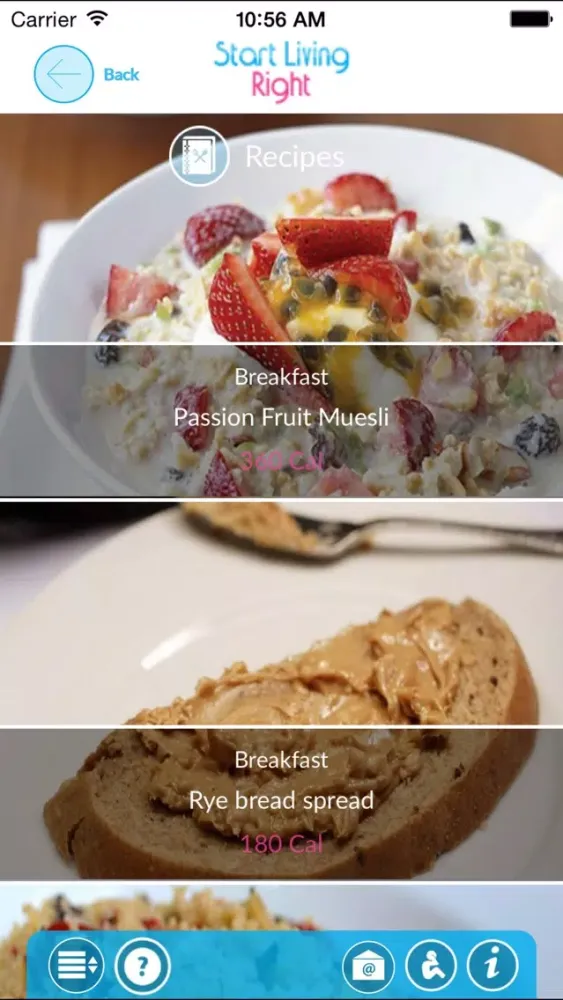 Capturas de tela do Start Living Right