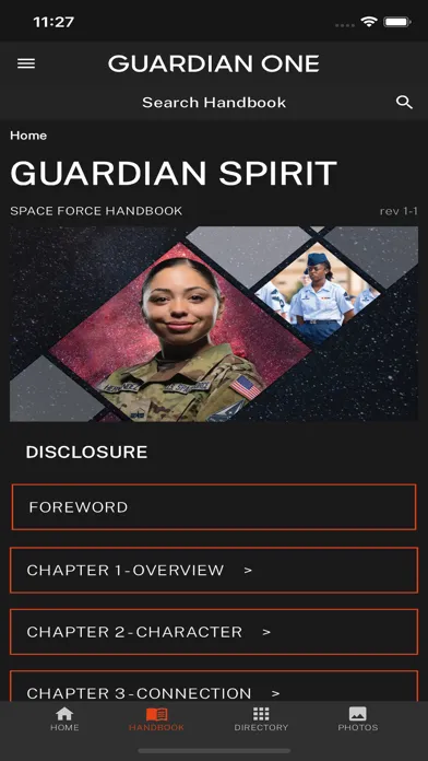 Capturas de tela do USSF Guardian One