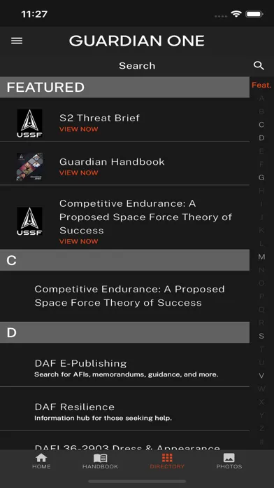 Capturas de tela do USSF Guardian One