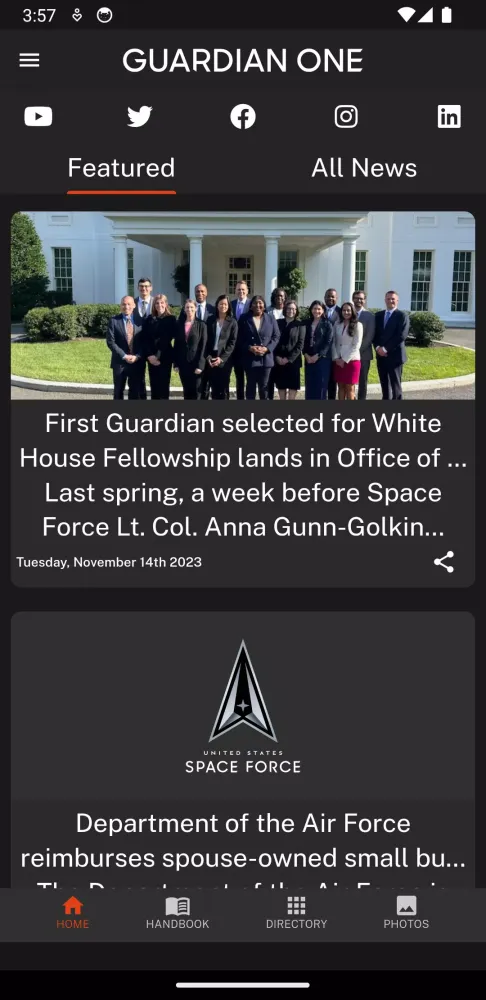 Zrzuty ekranu USSF Guardian One