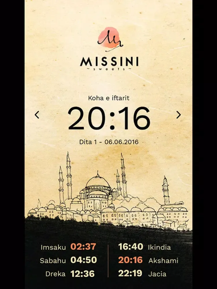 Vaktia e Ramazanit 2016 iPad 应用截图