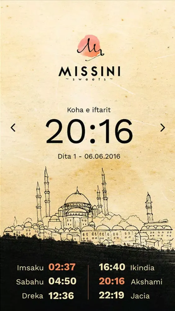 Vaktia e Ramazanit 2016应用截图