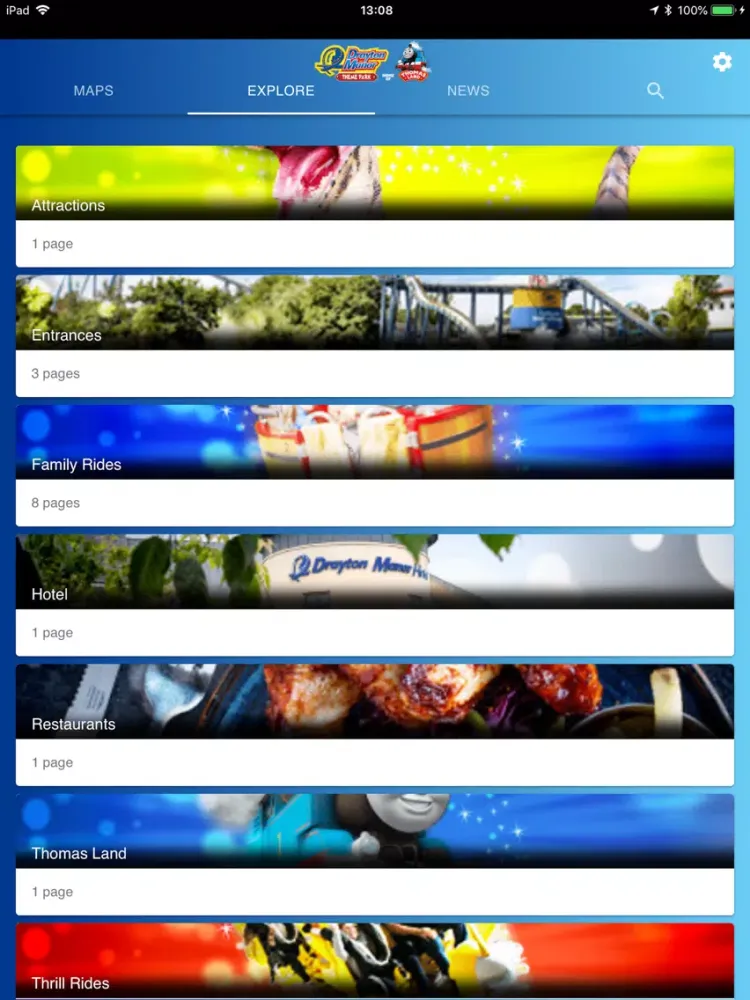 Zrzuty ekranu Drayton Manor Park iPad 