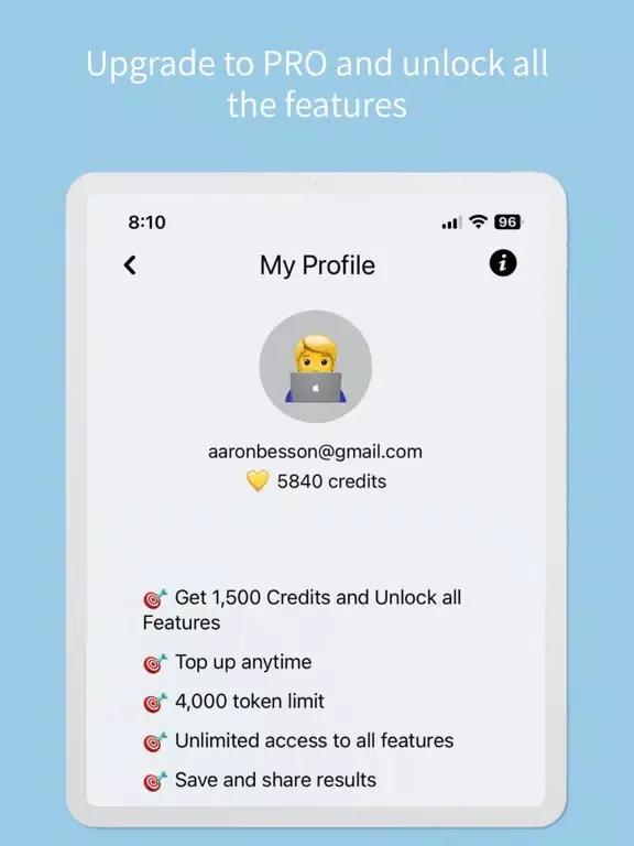 Capturas de pantalla de SnapGPT iPad 