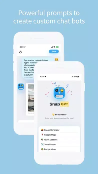 Capturas de pantalla de SnapGPT