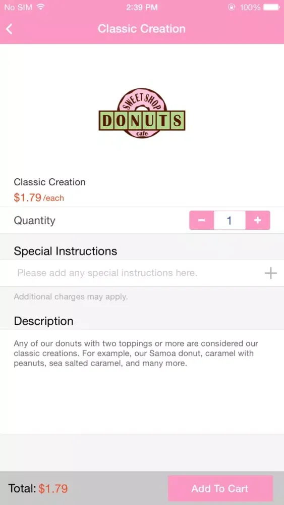 Zrzuty ekranu Sweet Shop Donuts Café