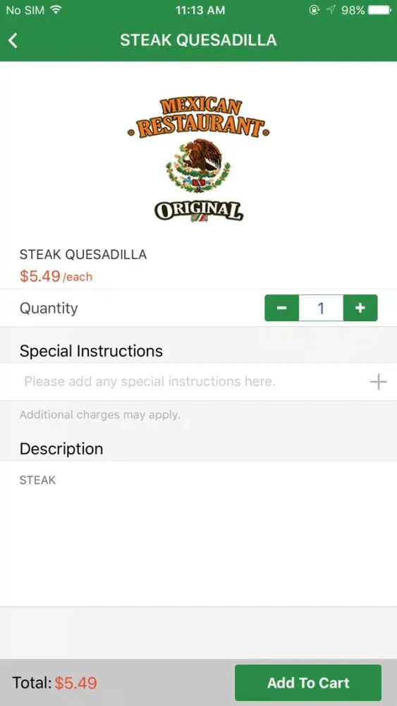 Original Mexican Restaurant应用截图