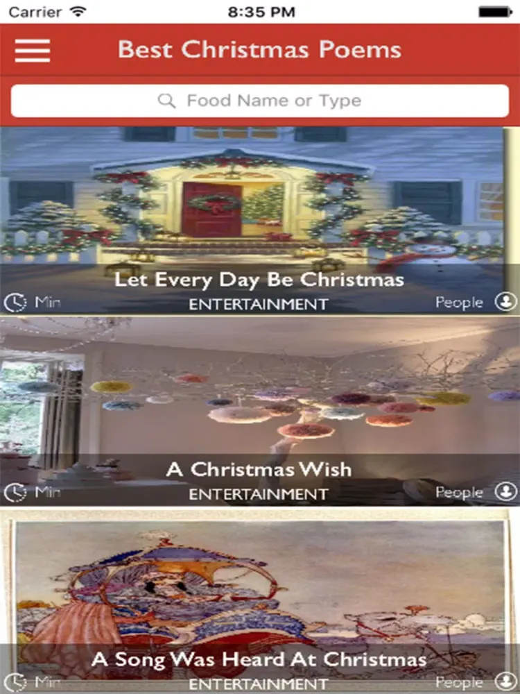 ภาพหน้าจอของ Best Christmas Poems iPad 