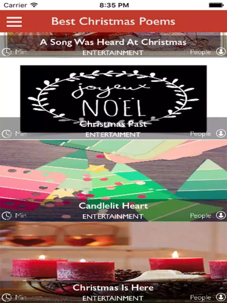ภาพหน้าจอของ Best Christmas Poems iPad 
