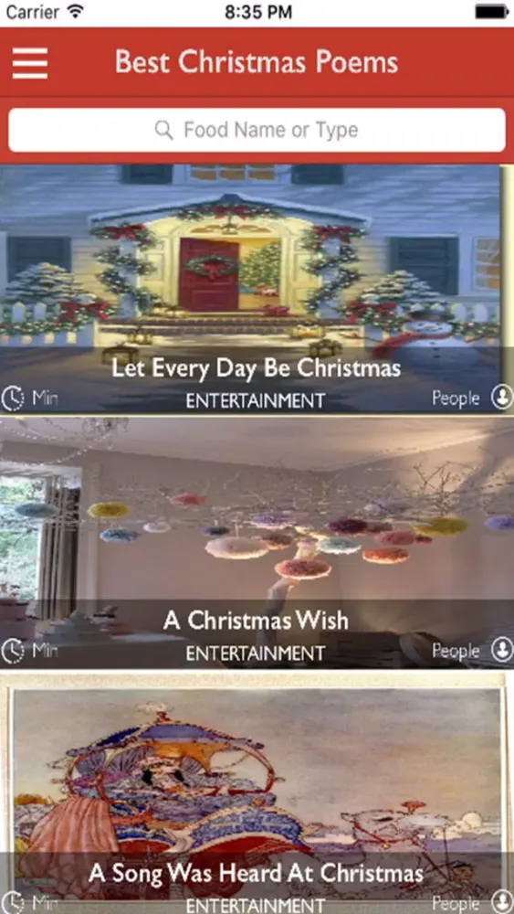 ภาพหน้าจอของ Best Christmas Poems