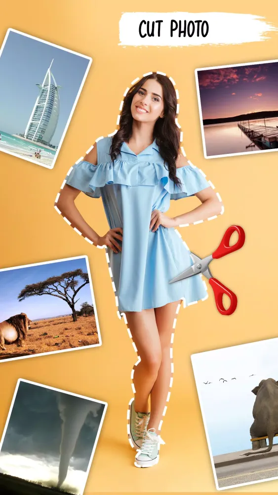 Capturas de tela do Cut Paste Photo