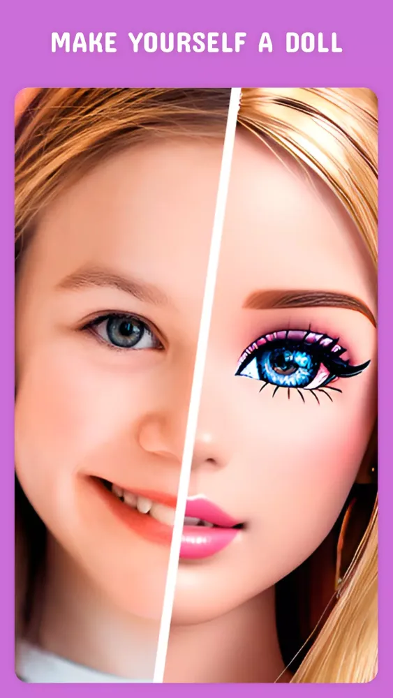 Capturas de tela do Toon Face app: Princess Camera