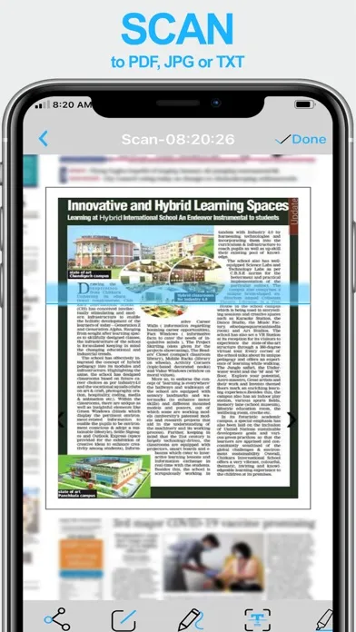 Tangkapan layar OneTouch Scan: PDF Scanner