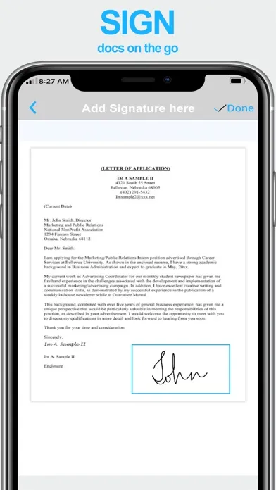 Tangkapan layar OneTouch Scan: PDF Scanner