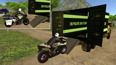Capturas de tela do OffRoad Police Bike Transport – Motorbike Driving