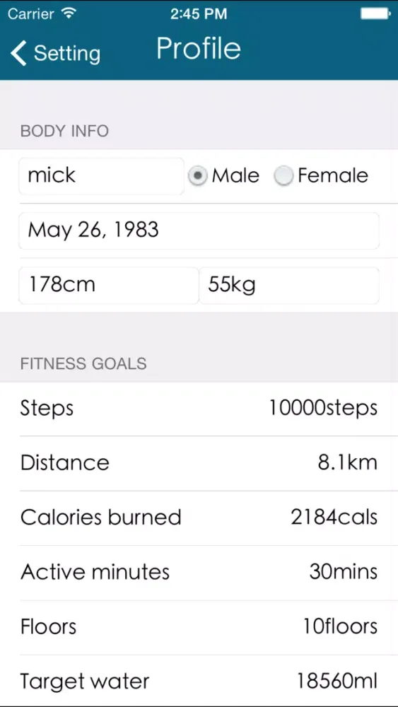 ภาพหน้าจอของ GoFit Pro