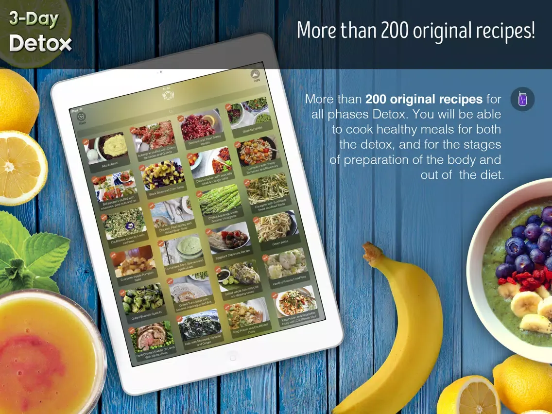 3-Day Detox - Healthy 3lbs weight loss in 3 days and complete cleansing of toxins! iPad  Screenshots