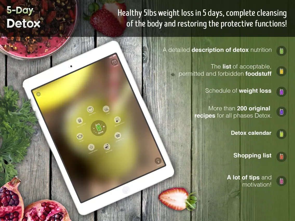 5-Day Detox - Healthy 5lbs weight loss in 5 days, complete cleansing of the body and restoring the protective functions! iPad  스크린샷