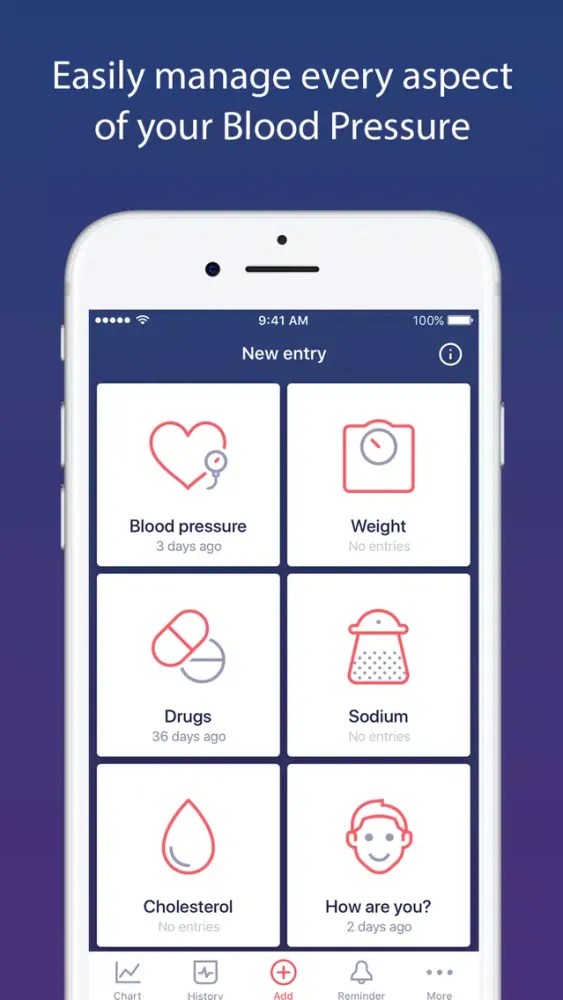 Screenshot di Blood Pressure app BP Checker