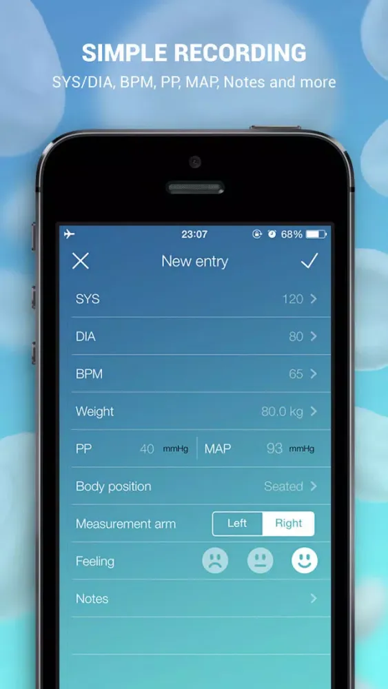 ภาพหน้าจอของ Blood Pressure Monitor PRO with online consultation