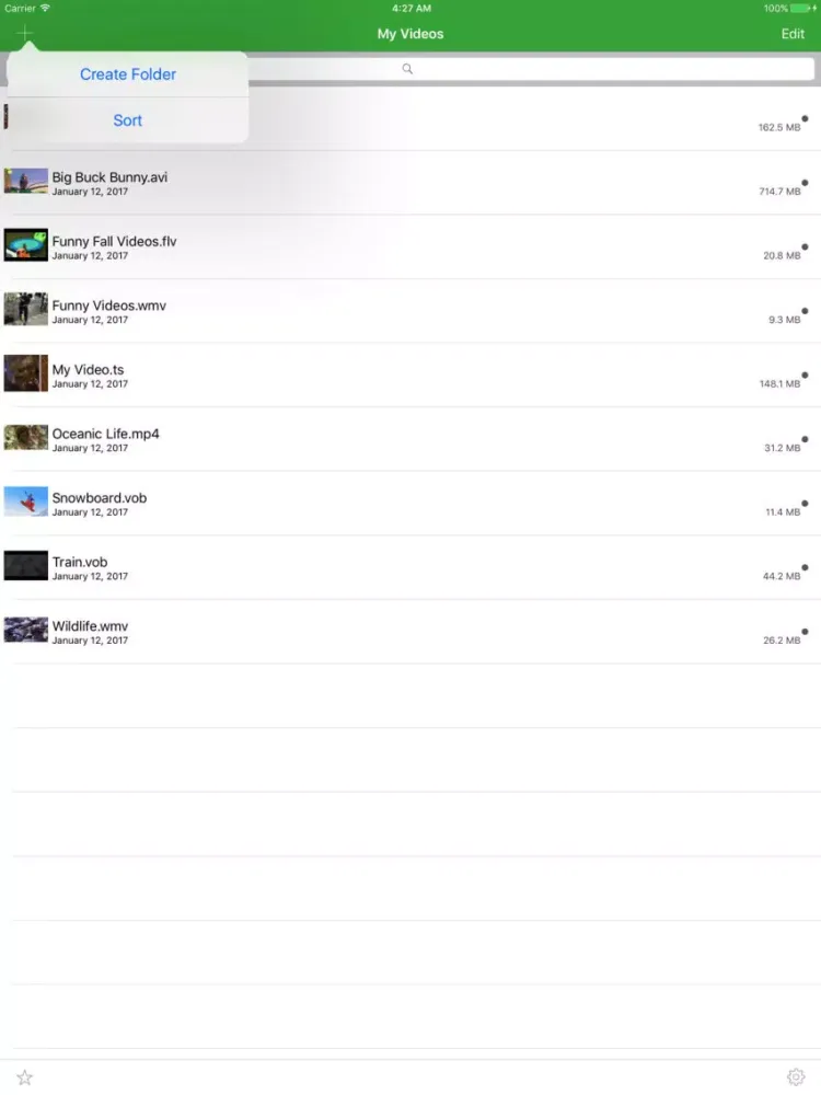 Скриншоты Universal Movie Player iPad 