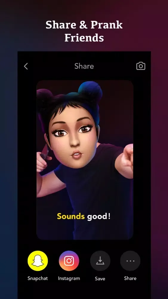 Captures d'écran de Voice Changer:Celebrity Emoji