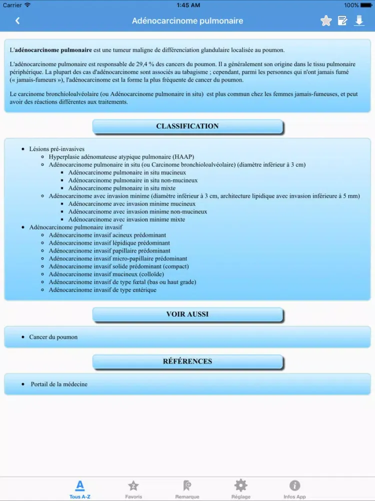 Zrzuty ekranu Dictionnaire médical (Free) iPad 