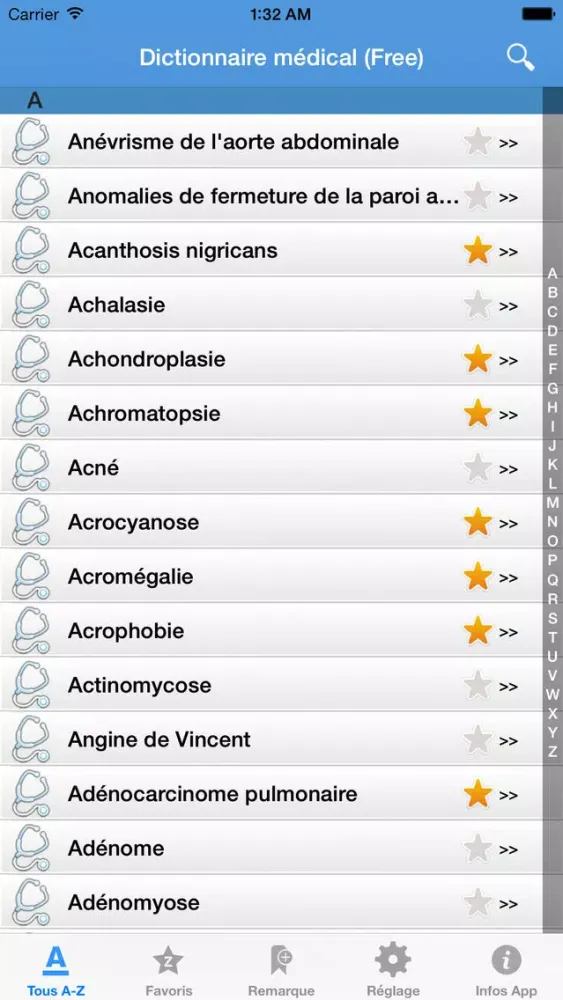 Zrzuty ekranu Dictionnaire médical (Free)