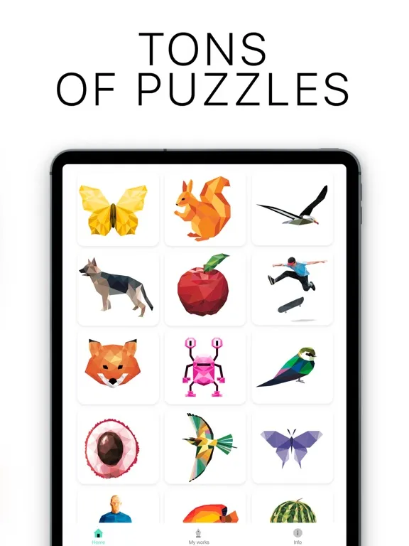 Capturas de tela do Low Poly Art - Puzzle coloring iPad 