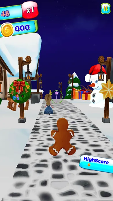Captures d'écran de Running Princess Frozen Snow - New Fun Run Ice Adventure Game For Girly Girls FREE