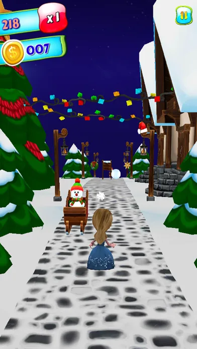 Captures d'écran de Running Princess Frozen Snow - New Fun Run Ice Adventure Game For Girly Girls FREE
