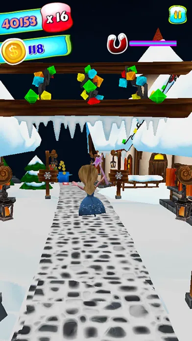 Captures d'écran de Running Princess Frozen Snow - New Fun Run Ice Adventure Game For Girly Girls FREE