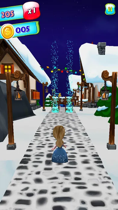 Captures d'écran de Running Princess Frozen Snow - New Fun Run Ice Adventure Game For Girly Girls FREE
