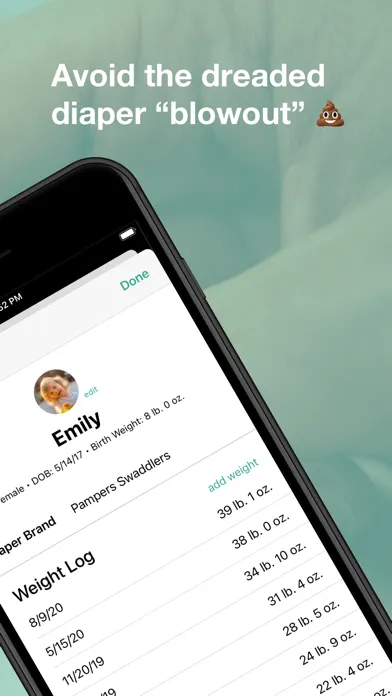 Diaper Alerts for growing baby Screenshots