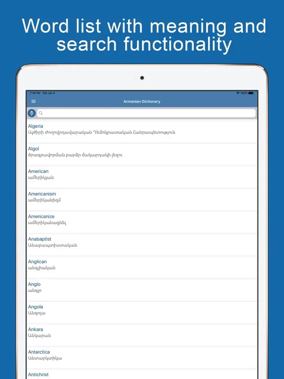 Armenian Dictionary Offline iPad  スクリーンショット