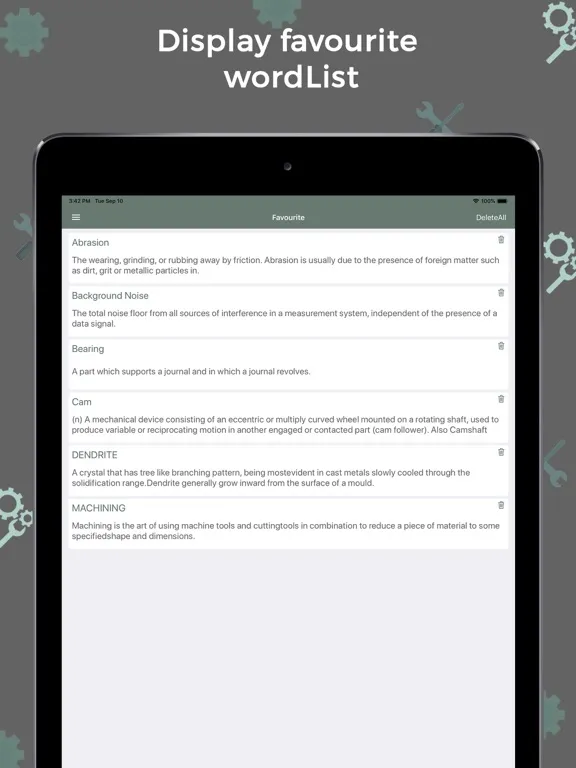 Mechanical Dictionary -Offline iPad  Screenshots