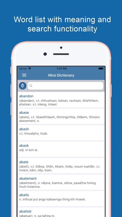 Mizo Dictionary & Translator應用截圖