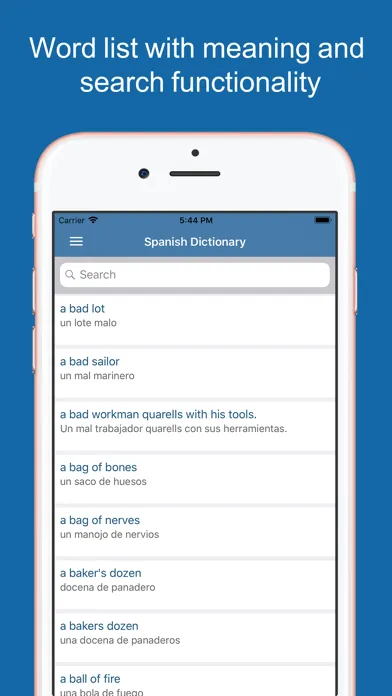 Tangkapan skrin Spanish Dictionary &Translator