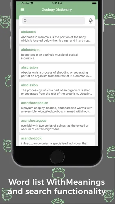 ภาพหน้าจอของ Zoology Dictionary -  Offline