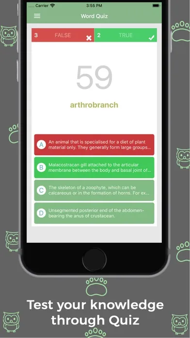 ภาพหน้าจอของ Zoology Dictionary -  Offline