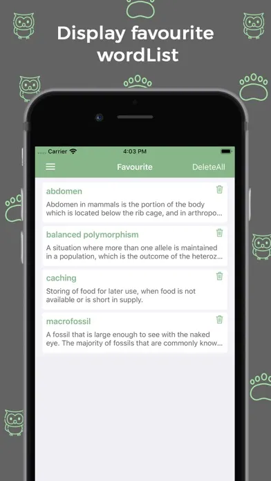 ภาพหน้าจอของ Zoology Dictionary -  Offline